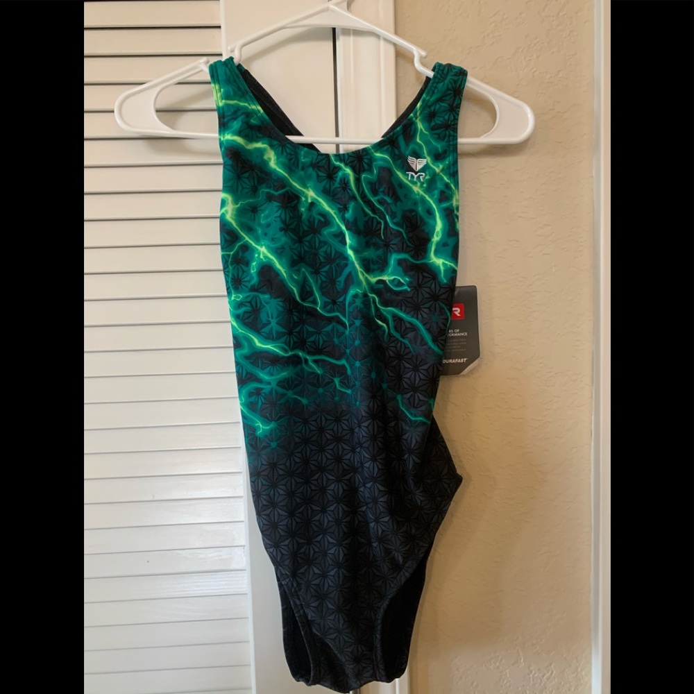 TYR one piece bathing suit